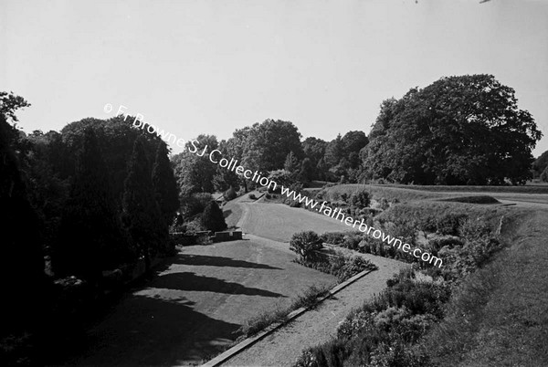 BIRR CASTLE  LAWN FROM DRAWING ROOM WINDOW